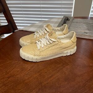 Farm Rio Woven straw rafia Platform Sneakers